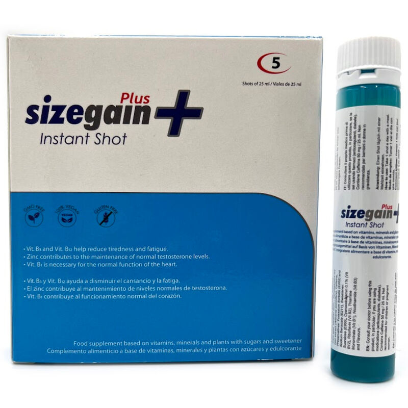 Sizegain plus Instant Shot männlicher Energizer 5 Einheiten