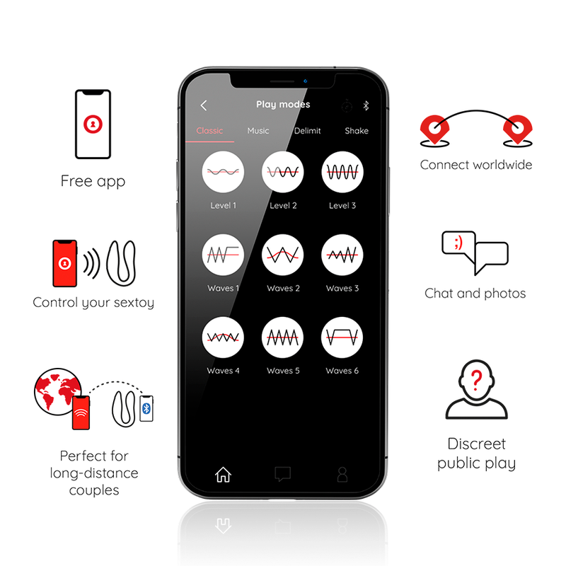 Lisboa G-Punkt- und Klitorisstimulator Schwarz - Kostenlose App