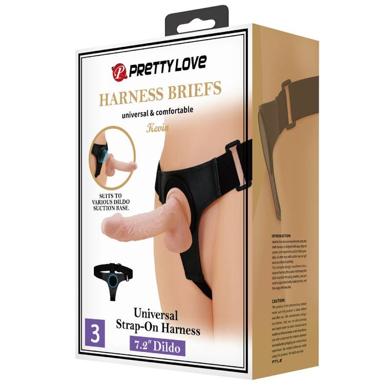 Slip Harness Universal Harness mit Dildo Kevin 19 cm natur