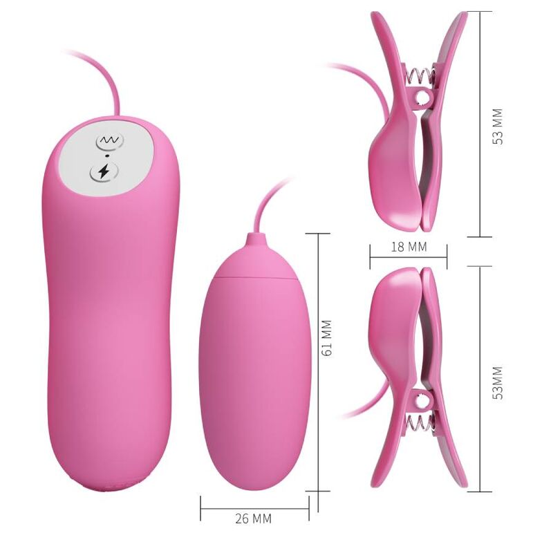 Rosa Pinzette mit Vibration und Elektroschock