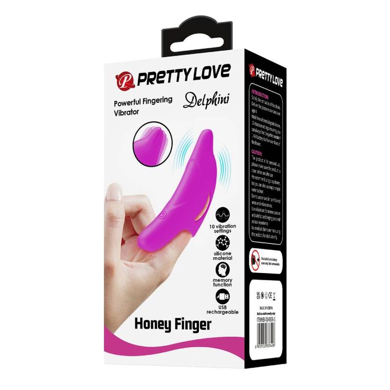 Leistungsstarker lila Delphini-Fingerstimulator