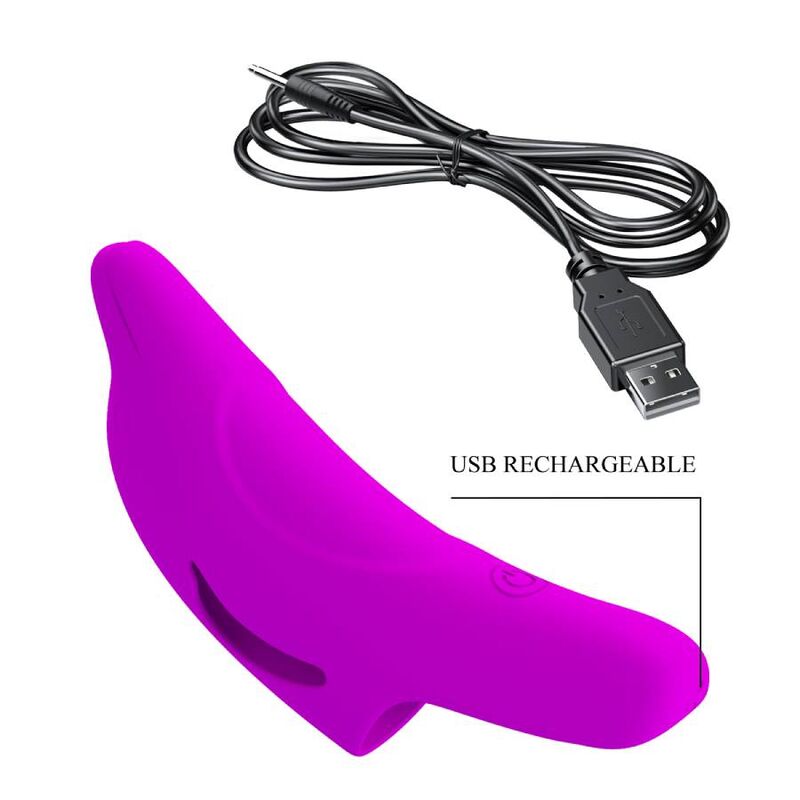 Leistungsstarker lila Delphini-Fingerstimulator