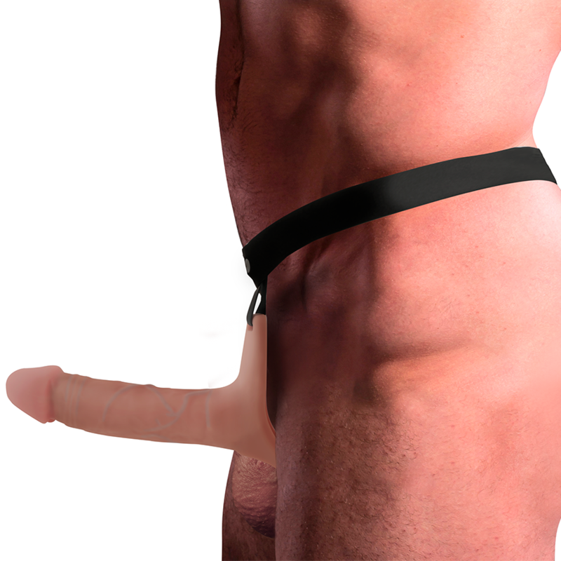 Hohlharnisch mit Silikondildo 16 x 3,5 cm