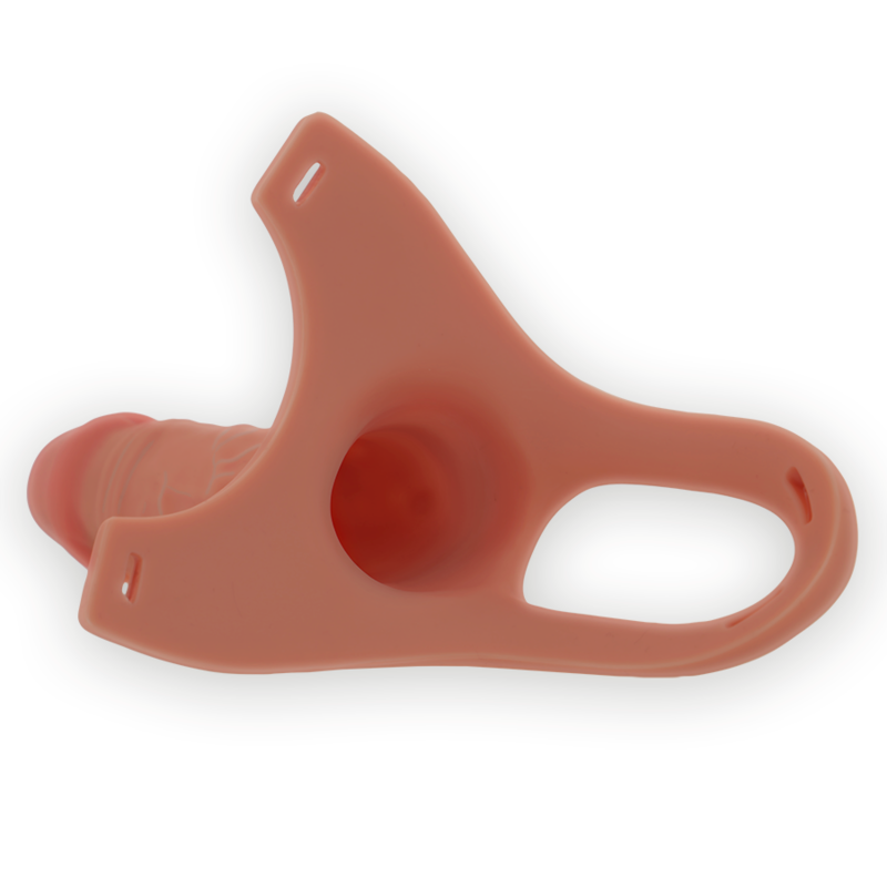 Hohlharnisch mit Silikondildo 16 x 3,5 cm