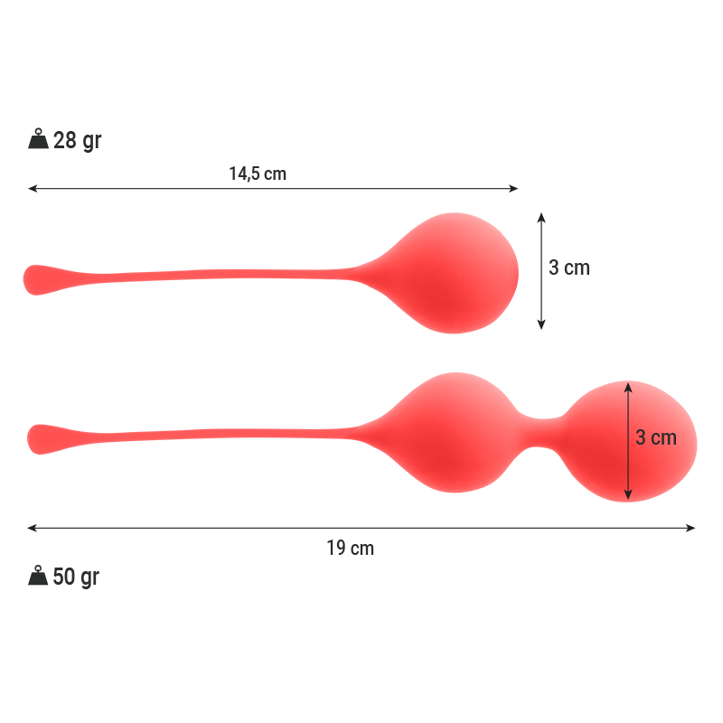 Rotes Kendall-Kegelball-Paket