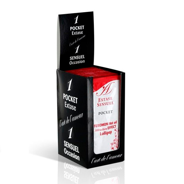 Massageöl mit Pheromonen, Wärmeeffekt, Lutscher 10 ml