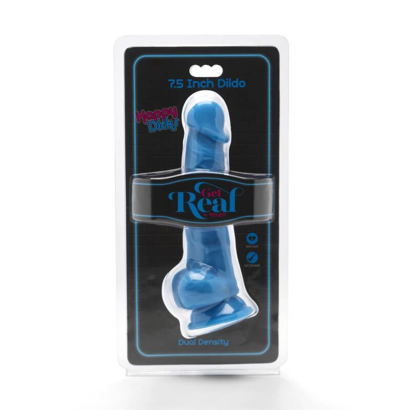Happy Dicks 19 cm mit blauen Hoden
