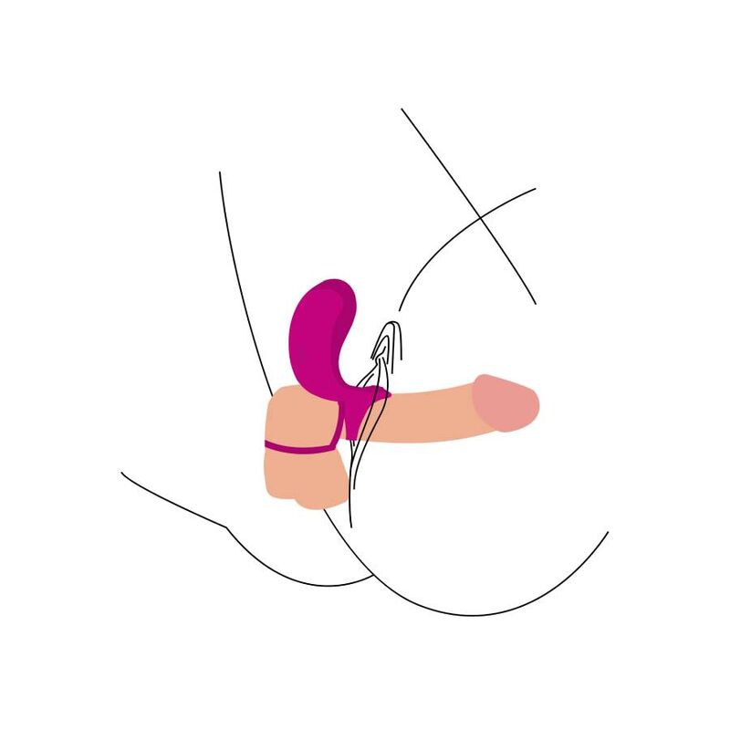 Fuchsiafarbener Stimulationsring für Paare