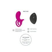 Fuchsiafarbener Stimulationsring für Paare