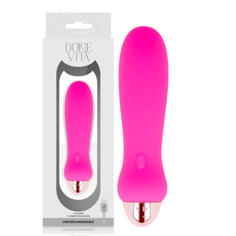 Wiederaufladbarer Vibrator fünf rosa 7 Geschwindigkeiten