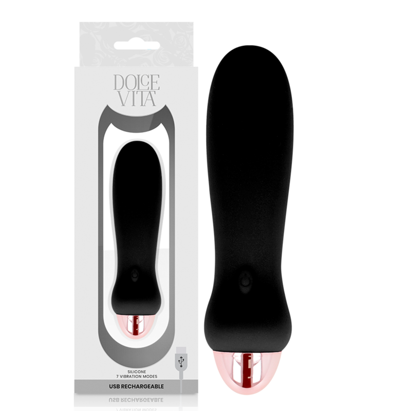 Wiederaufladbarer Vibrator fünf schwarz 7 Geschwindigkeiten