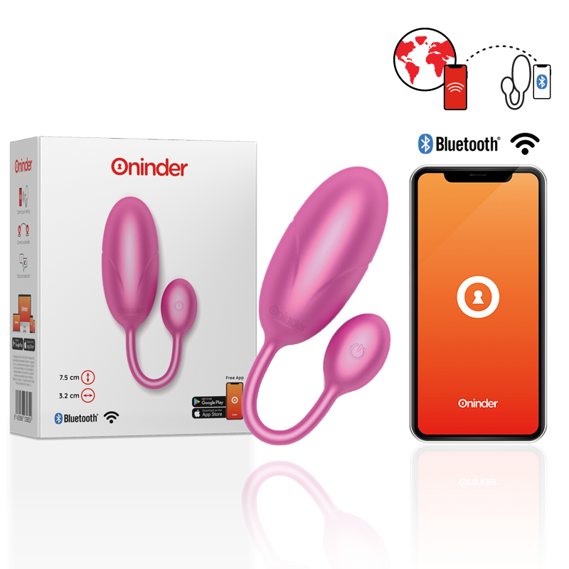 Tokyo Vibrierendes Ei Pink 7,5 x 3,2 cm Gratis App