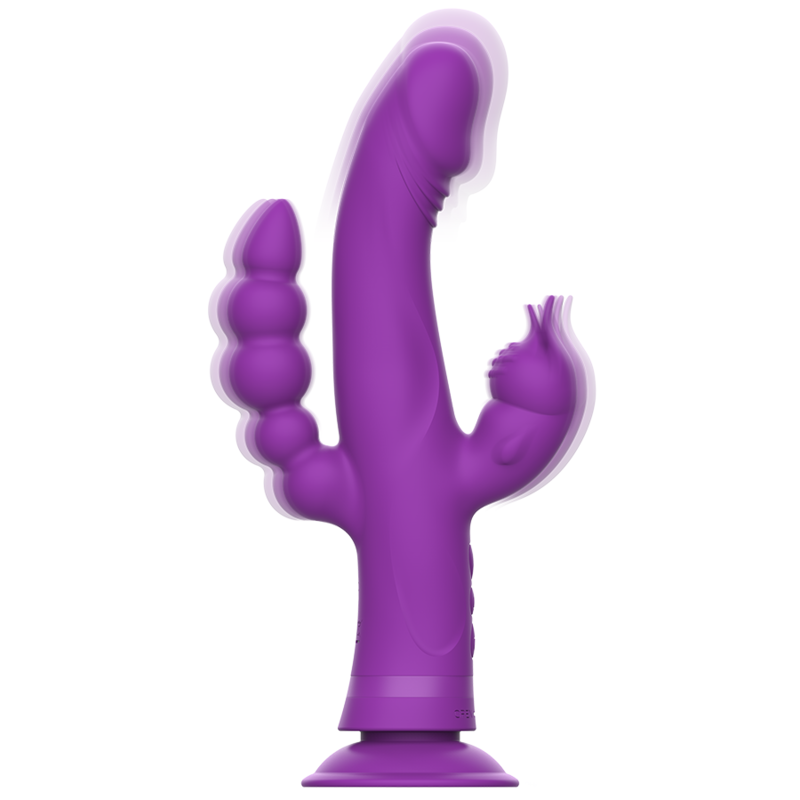 Casanova Rabbit Dreifachmotor-Vibrator aus lila Silikon