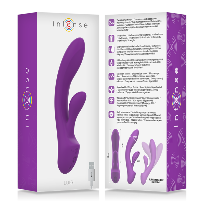 Luigi Kaninchenvibrator Flüssigsilikon lila