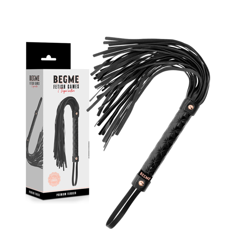 Peitschenpeitsche in der Black Edition aus veganem Leder