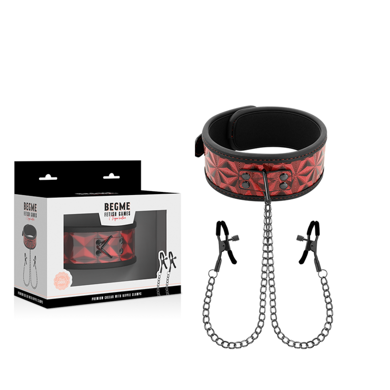 Halsband der Red Edition mit Telemon-Clips mit Neoprenfutter