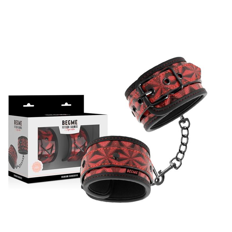 Premium Handschellen Red Edition mit Neoprenfutter