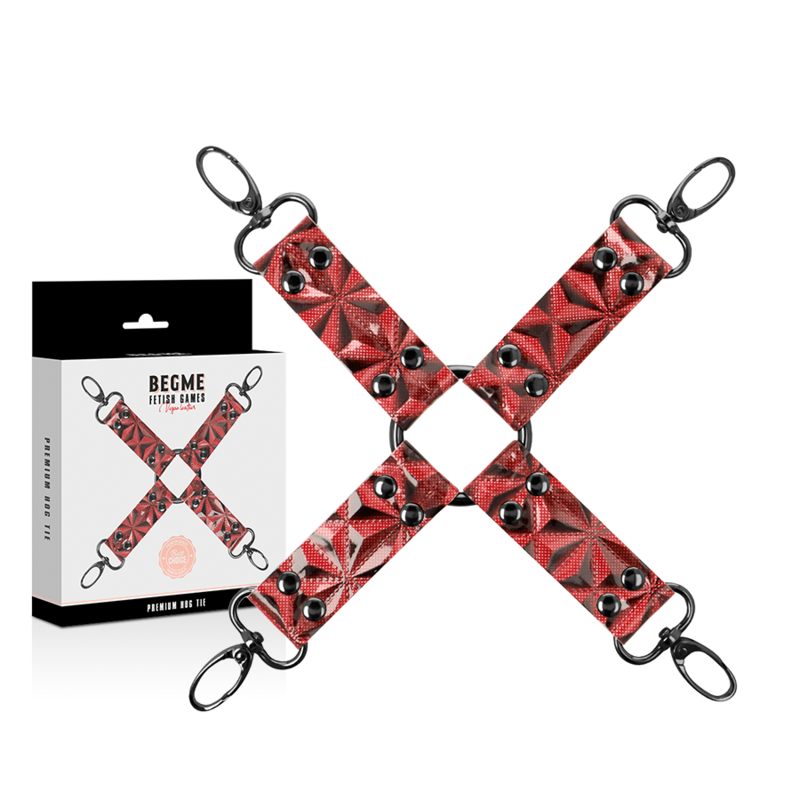 Premium Pig Tie aus veganem Leder, Rote Edition