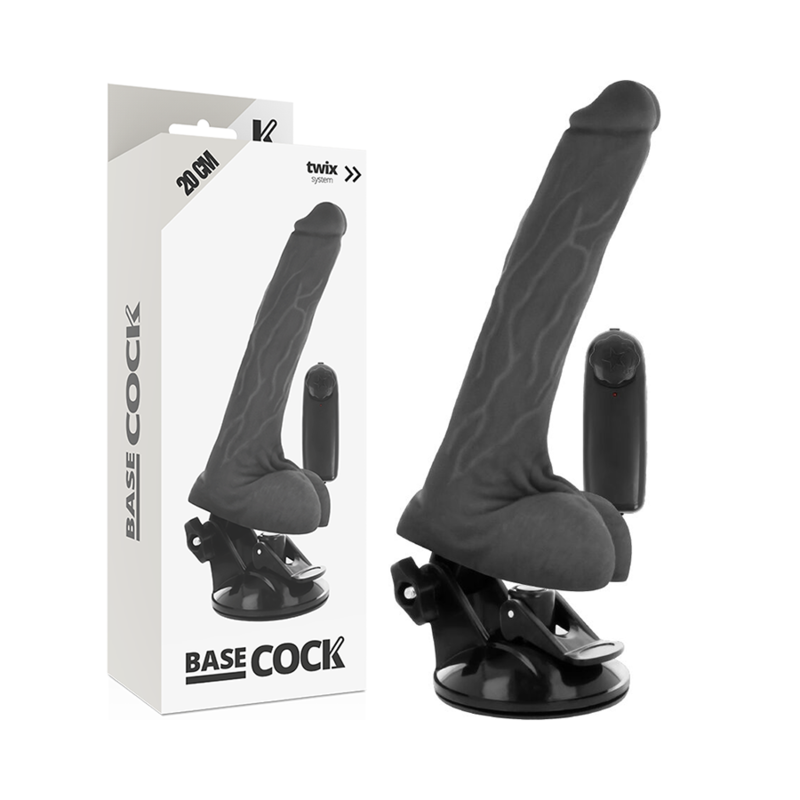 Realistischer Naturvibrator mit Fernbedienung und Hoden 20 cm -o- 4 cm