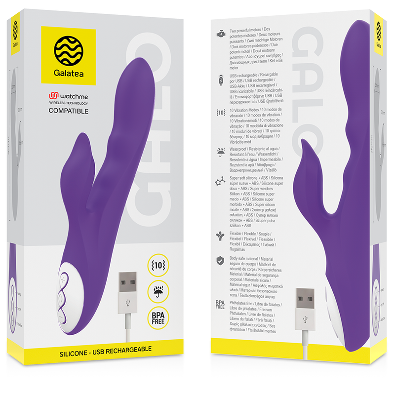 Lila Galo-Vibrator, kompatibel mit der drahtlosen Watchme-Technologie