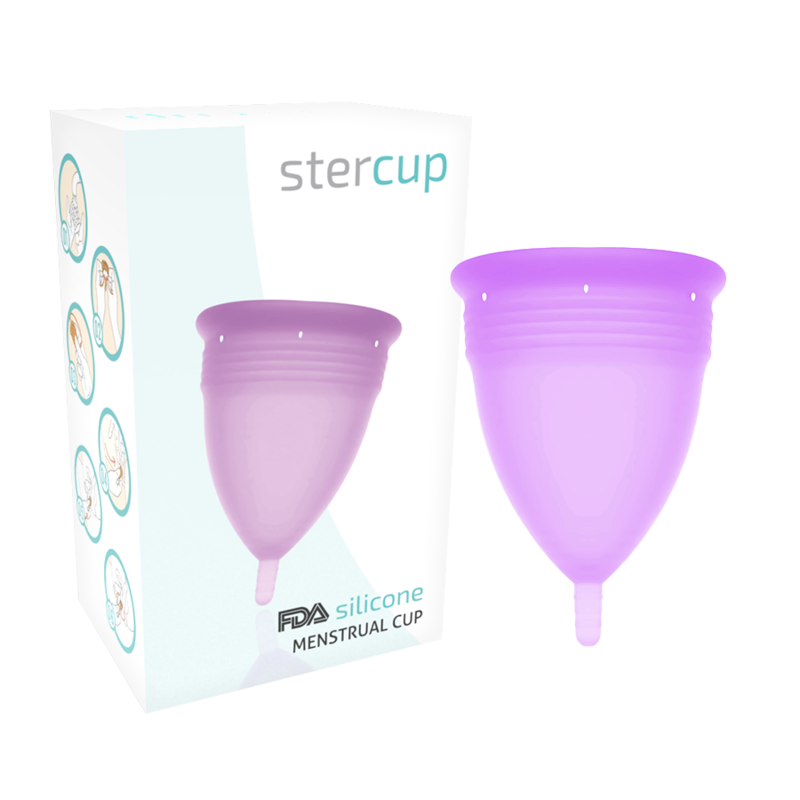 FDA Silikon Menstruationstasse Flieder - Größe L