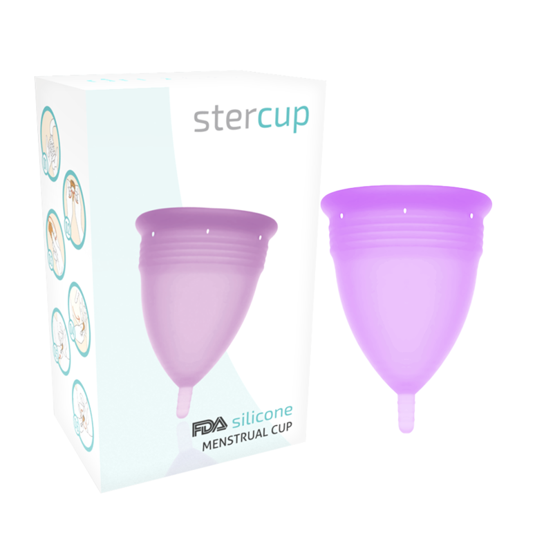 FDA Silikon Menstruationstasse lila - Größe S