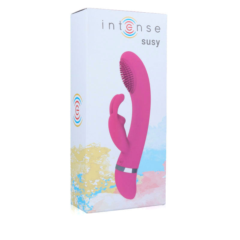 Oszillierender Rabbit-Vibrator Susy aus Silikon in Rosa