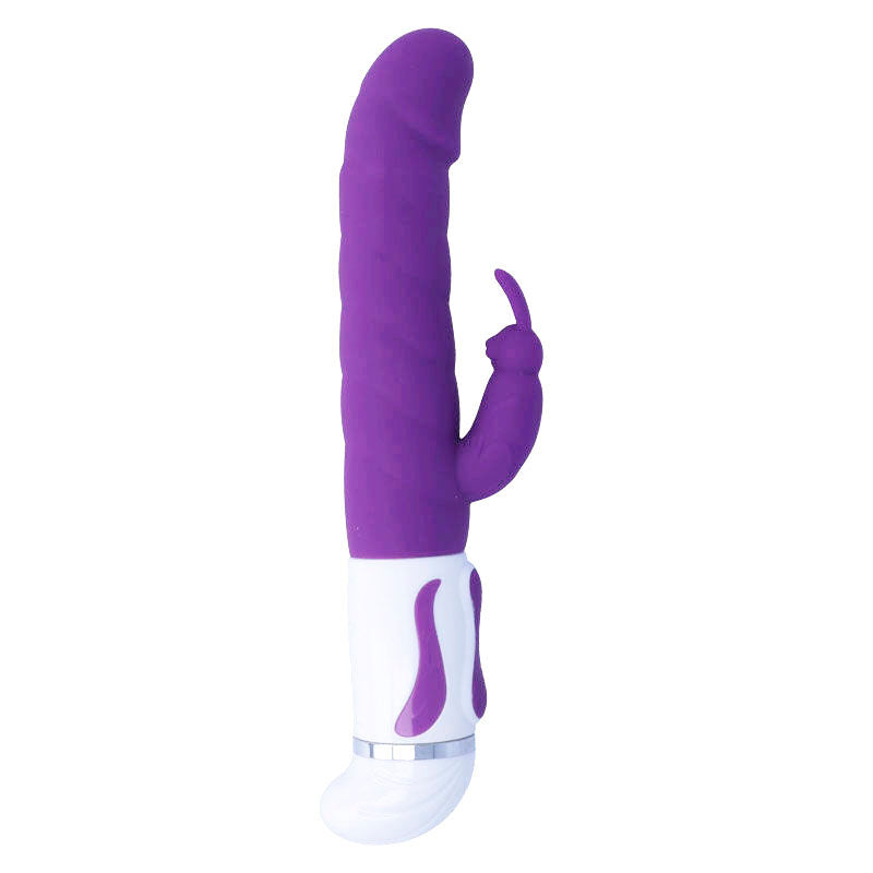 Lilafarbener Rotator-Wackelvibrator aus Silikon