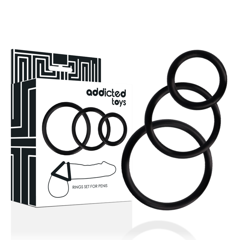 Schwarzes Penisring-Set