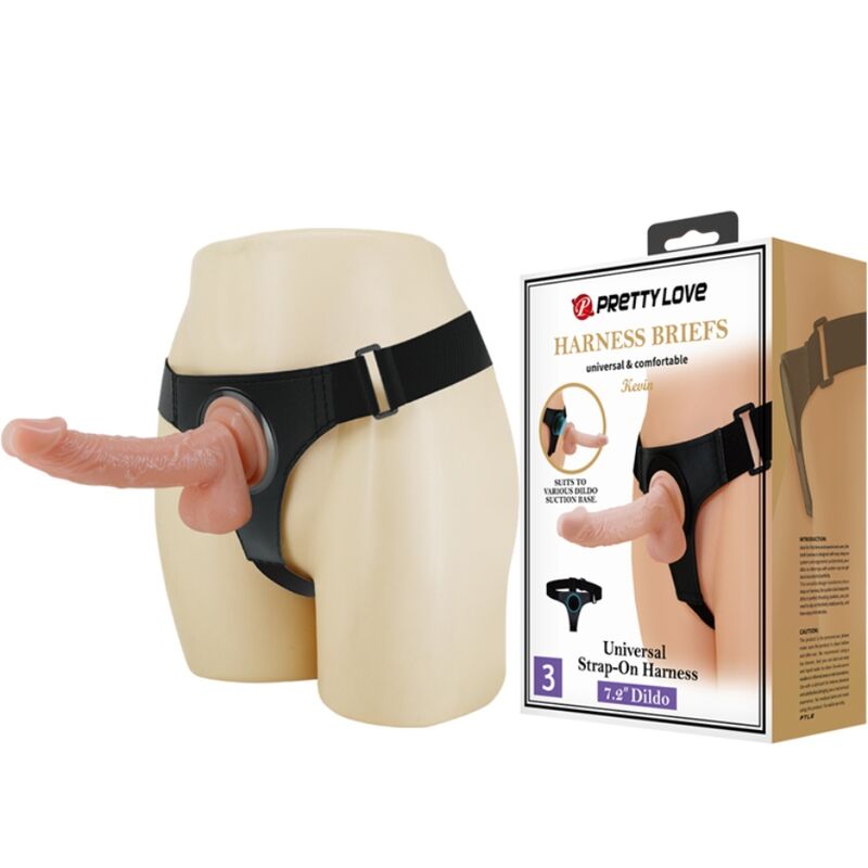 Slip Harness Universal Harness mit Dildo Kevin 19 cm natur