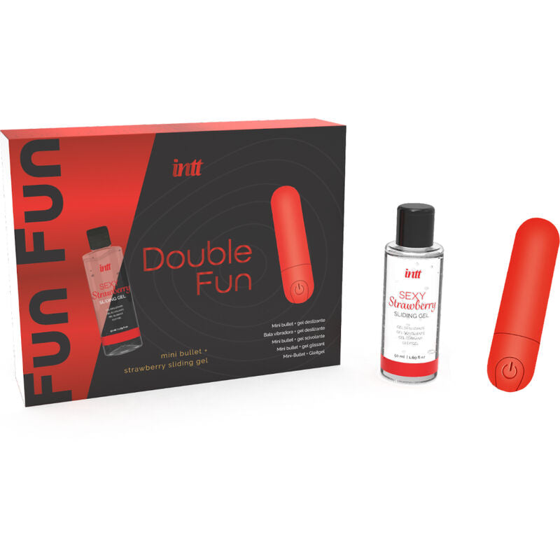 Double Fun Kit mit Vibrator Bullet und Erdbeer-Massagegel