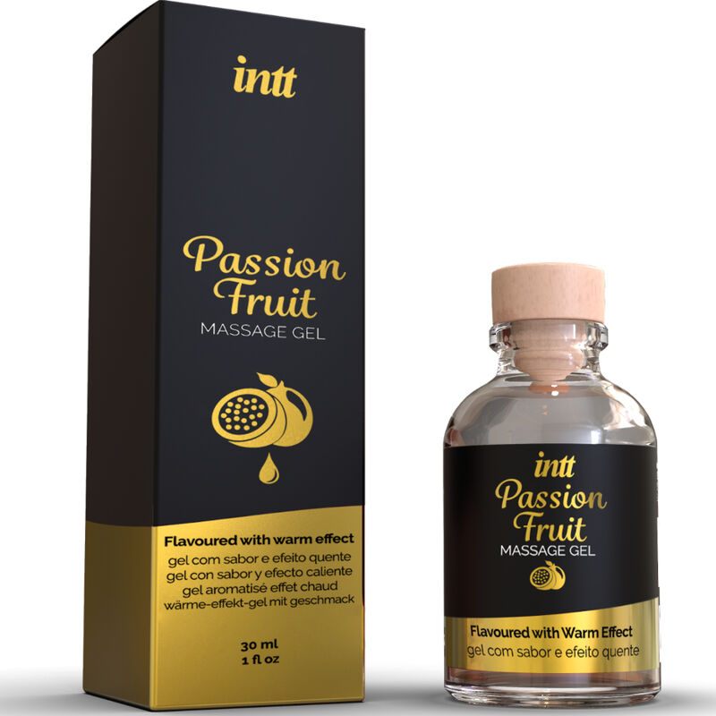 Massagegel mit Passionsfruchtgeschmack und wärmender Wirkung