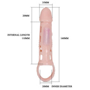 Harrison Penis Extender Sleeve mit Vibration und Gurt 13,5 cm