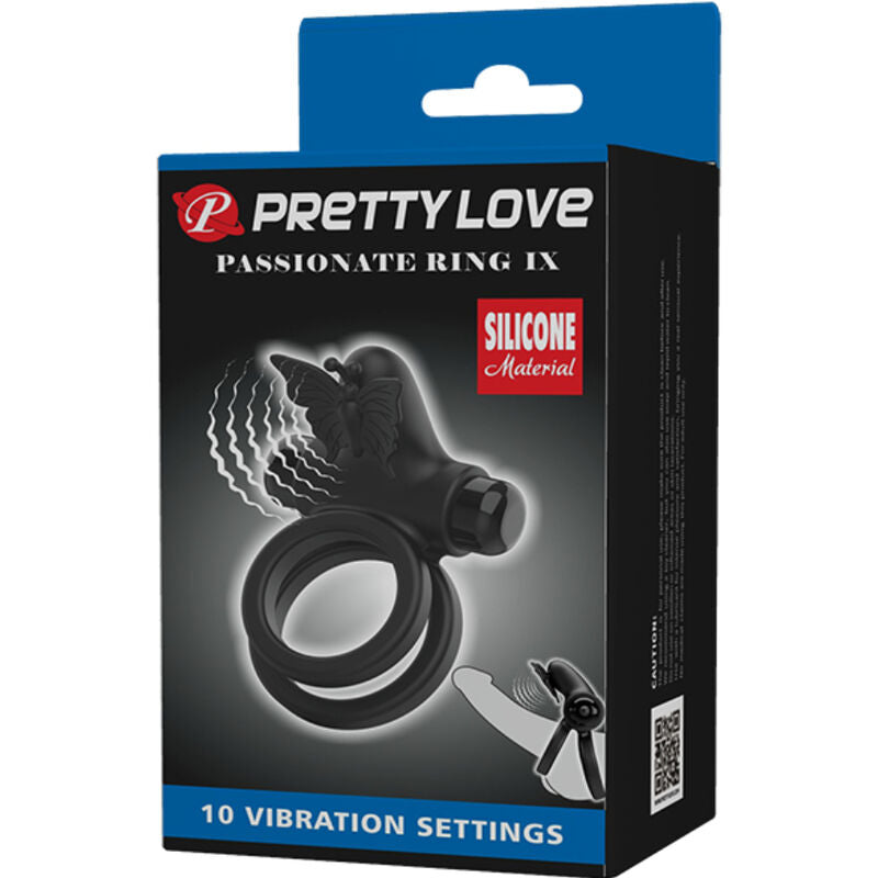 Doppelter Vibrationsring mit schwarzem Stimulator