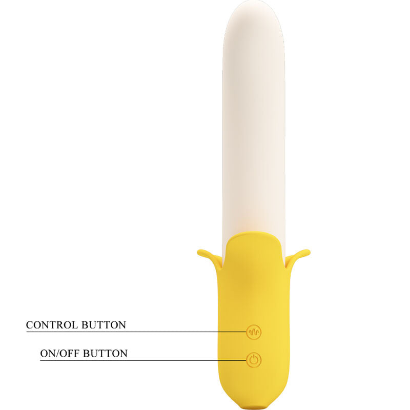 Banana Geek Super Power 7 Vibrationen auf und ab, schwarzes Silikon