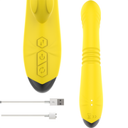 Toky Up &amp; Down Multifunktionsvibrator mit Klitorisstimulator Gelb