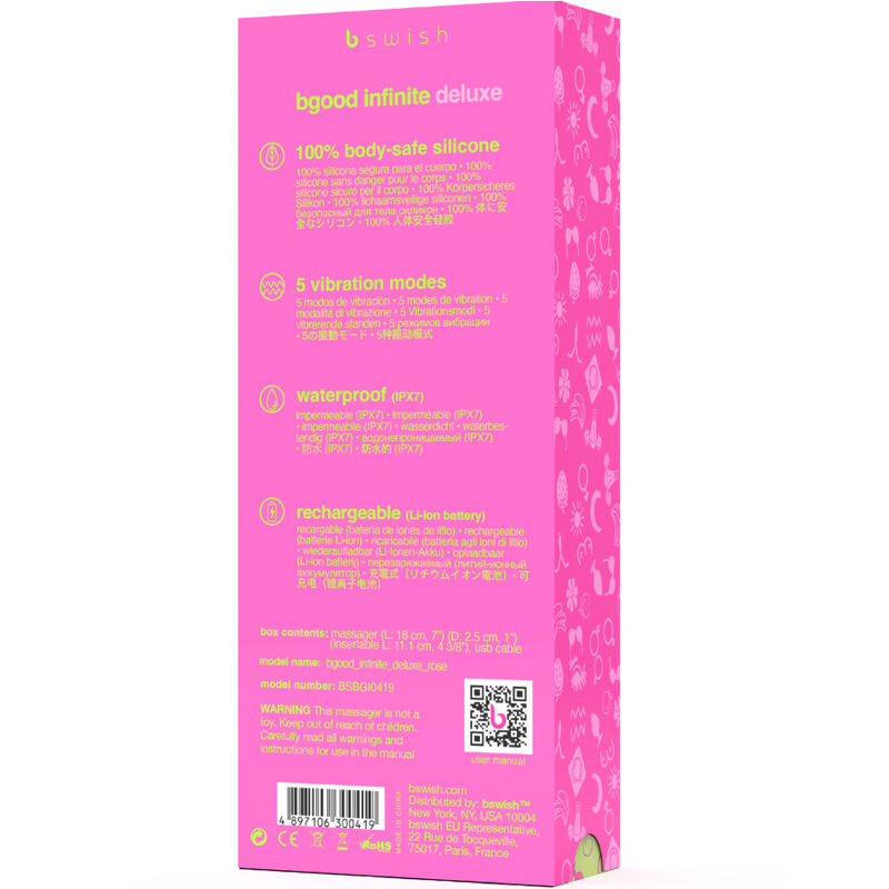 B Swish wiederaufladbarer Vibrator – Bgood Infinite Deluxe rosa Silikon