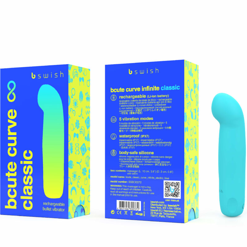 Bcute Curve Infinite Classic Blauer wiederaufladbarer Silikonvibrator