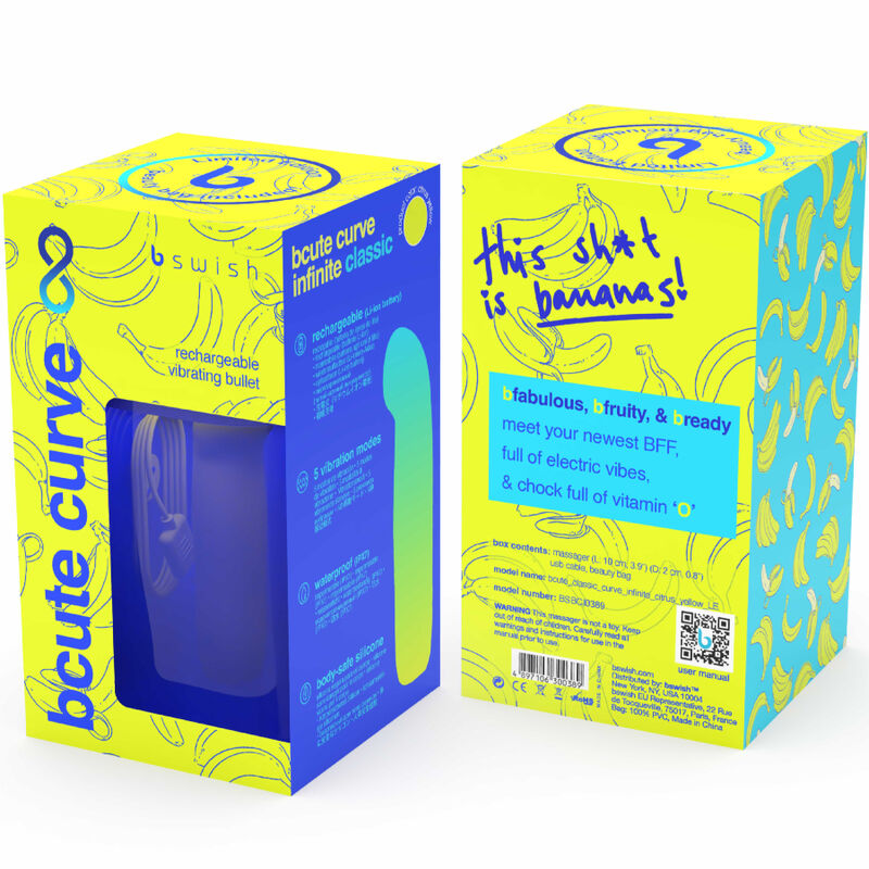 Bcute Curve Infinite Classic Limited Edition Gelber wiederaufladbarer Silikonvibrator