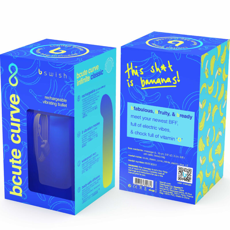 Bcute Curve Infinite Classic Limited Edition wiederaufladbarer blauer Silikonvibrator