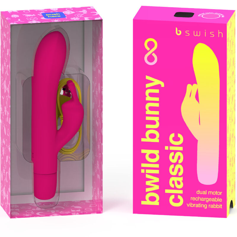 Klassischer wiederaufladbarer Vibrator Bwild Bunny Infinite Silikon Pink