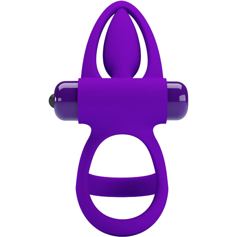 Lilafarbener Silikon-Vibrationsring mit 10 Vibrationen