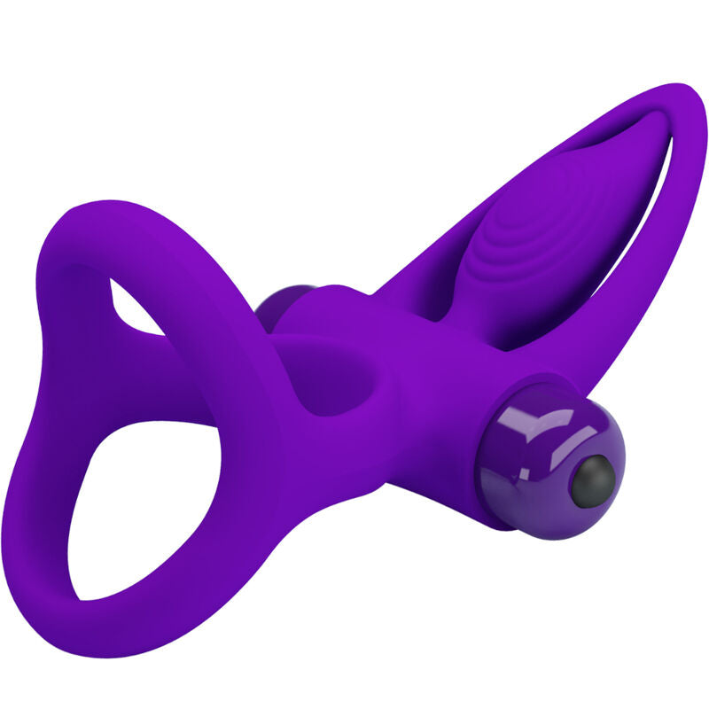 Lilafarbener Silikon-Vibrationsring mit 10 Vibrationen