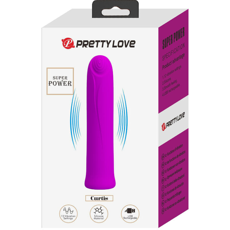 Curtis Mini Super Power 12 Vibration Silikonvibrator Lila