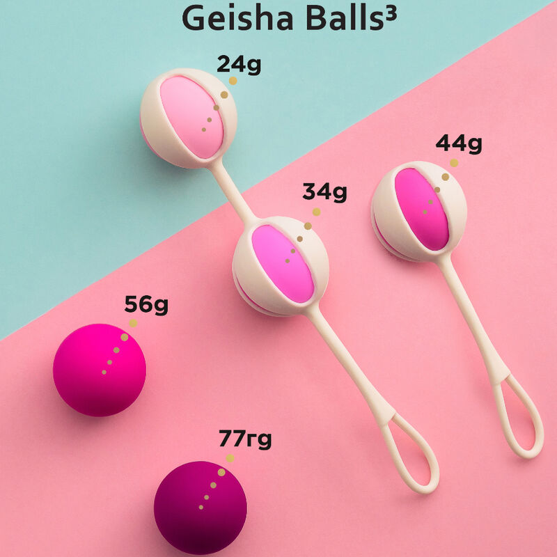Set mit 5 rosa Geisha-Kugeln