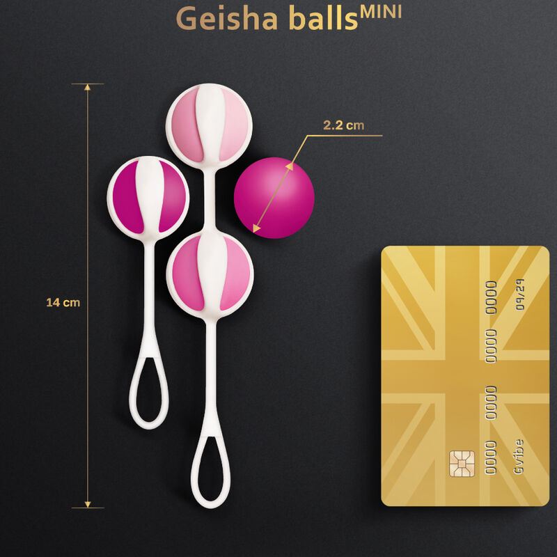 Set mit 4 lila Mini-Geisha-Bällen