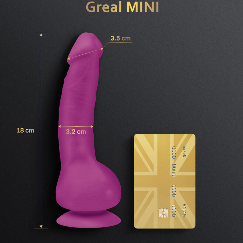Greal Mini-Vibrationsdildo aus Silikon in Fuchsie