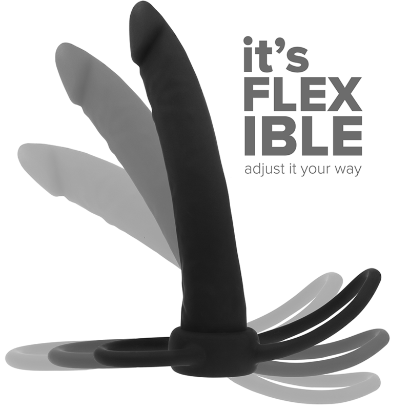 Cobi Onyx Analdildo mit Penisring und Hoden 13 cm Silikon