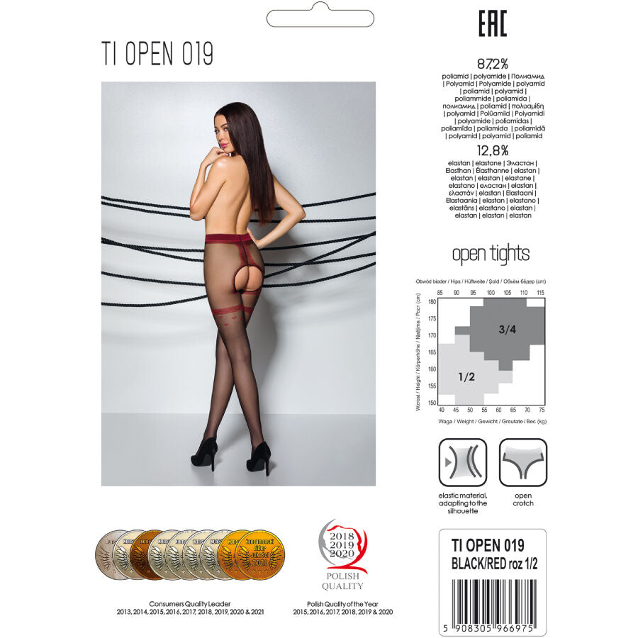 Tiopen 019 schwarze Strumpfhose 1/2 20 den