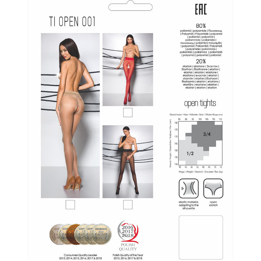 Tiopen 001 schwarze Strumpfhose 1/2 20 den